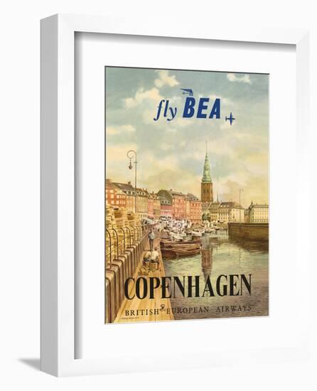 Copenhagen, Denmark - British European Airways (BEA)-Jörgen Brendekild-Framed Art Print