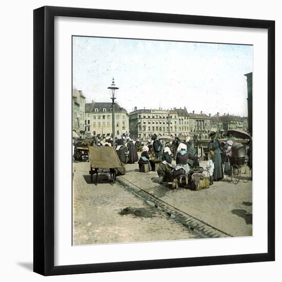 Copenhagen, Denmark, Fish Market-Leon, Levy et Fils-Framed Premium Photographic Print