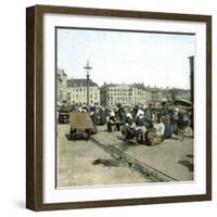 Copenhagen, Denmark, Fish Market-Leon, Levy et Fils-Framed Photographic Print