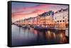 Copenhagen, Denmark on the Nyhavn Canal.-Sean Pavone-Framed Stretched Canvas