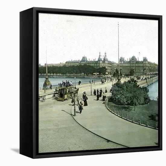 Copenhagen (Denmark), Queen Louise Bridge-Leon, Levy et Fils-Framed Stretched Canvas