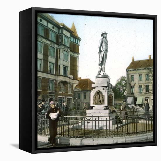 Copenhagen (Denmark), Statue of the Danish Poet Adam Gottlob Oehlenschläger (1779-1850)-Leon, Levy et Fils-Framed Stretched Canvas