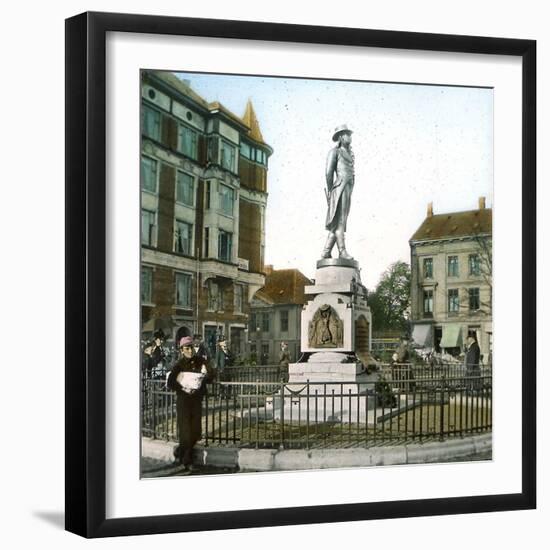 Copenhagen (Denmark), Statue of the Danish Poet Adam Gottlob Oehlenschläger (1779-1850)-Leon, Levy et Fils-Framed Photographic Print