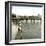 Copenhagen (Denmark), the Free Port, Swimmer's Competition-Leon, Levy et Fils-Framed Photographic Print