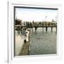 Copenhagen (Denmark), the Free Port, Swimmer's Competition-Leon, Levy et Fils-Framed Photographic Print