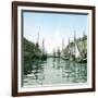 Copenhagen, Denmark, the New Harbour, around 1900-Leon, Levy et Fils-Framed Photographic Print