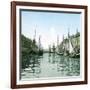 Copenhagen, Denmark, the New Harbour, around 1900-Leon, Levy et Fils-Framed Photographic Print