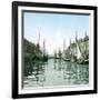 Copenhagen, Denmark, the New Harbour, around 1900-Leon, Levy et Fils-Framed Photographic Print