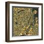 Copenhagen Map-Jazzberry Blue-Framed Art Print