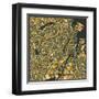 Copenhagen Map-Jazzberry Blue-Framed Art Print