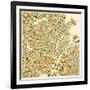 Copenhagen Map-Jazzberry Blue-Framed Art Print