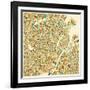 Copenhagen Map-Jazzberry Blue-Framed Art Print