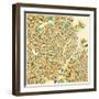 Copenhagen Map-Jazzberry Blue-Framed Art Print