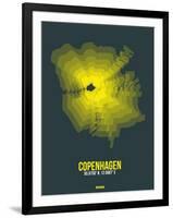 Copenhagen Radiant Map 1-NaxArt-Framed Art Print