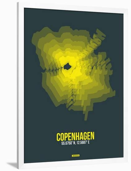 Copenhagen Radiant Map 1-NaxArt-Framed Art Print