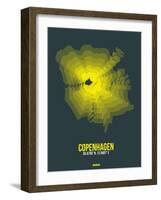 Copenhagen Radiant Map 1-NaxArt-Framed Art Print