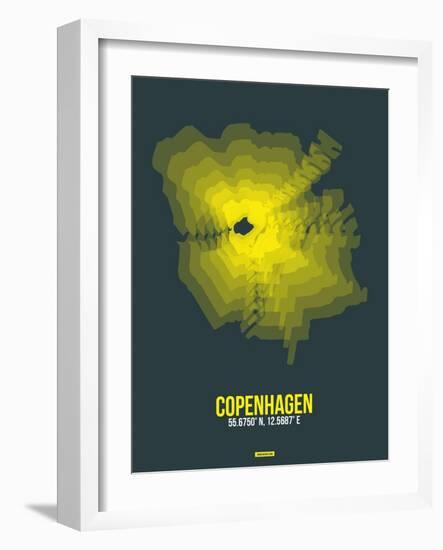 Copenhagen Radiant Map 1-NaxArt-Framed Art Print