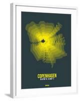 Copenhagen Radiant Map 1-NaxArt-Framed Art Print