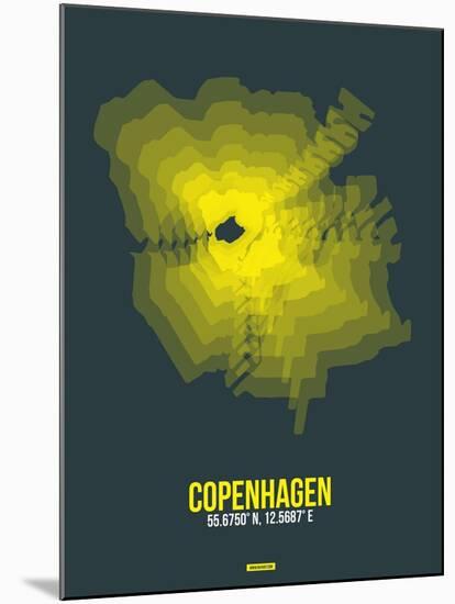 Copenhagen Radiant Map 1-NaxArt-Mounted Art Print