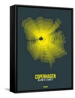 Copenhagen Radiant Map 1-NaxArt-Framed Stretched Canvas