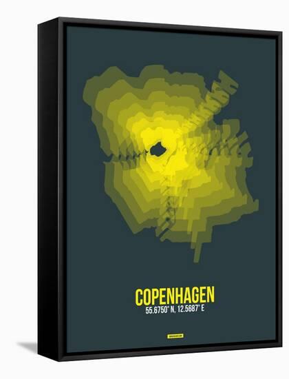 Copenhagen Radiant Map 1-NaxArt-Framed Stretched Canvas
