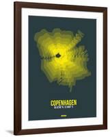 Copenhagen Radiant Map 1-NaxArt-Framed Art Print