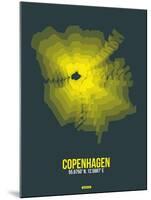 Copenhagen Radiant Map 1-NaxArt-Mounted Art Print