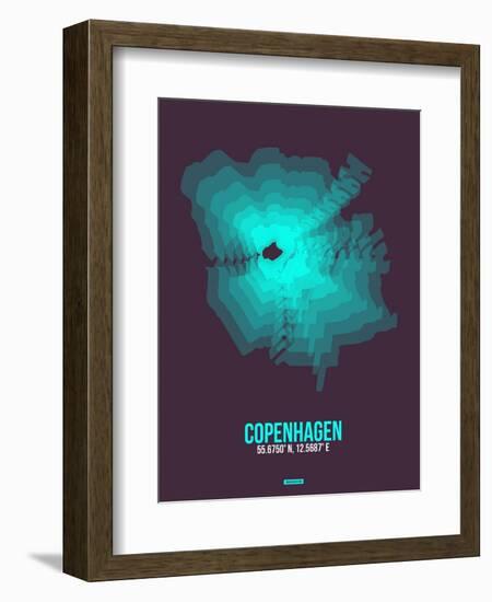 Copenhagen Radiant Map 2-NaxArt-Framed Art Print