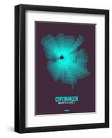 Copenhagen Radiant Map 2-NaxArt-Framed Art Print