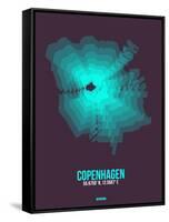 Copenhagen Radiant Map 2-NaxArt-Framed Stretched Canvas