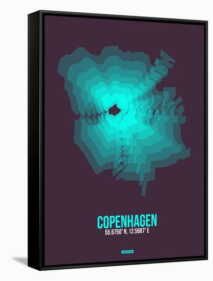 Copenhagen Radiant Map 2-NaxArt-Framed Stretched Canvas