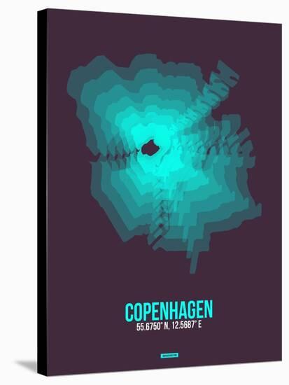 Copenhagen Radiant Map 2-NaxArt-Stretched Canvas