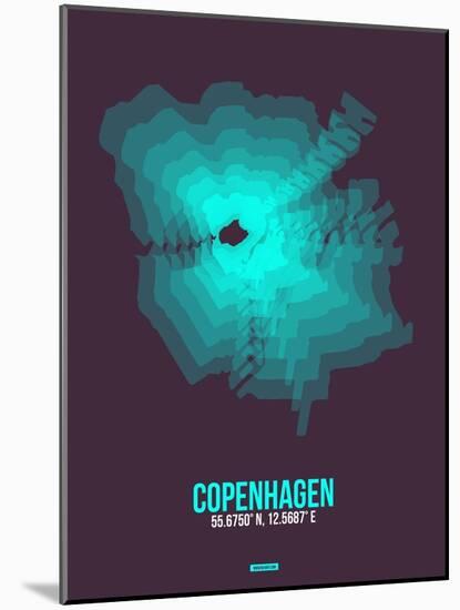 Copenhagen Radiant Map 2-NaxArt-Mounted Art Print