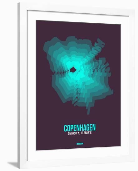 Copenhagen Radiant Map 2-NaxArt-Framed Art Print