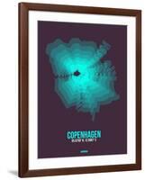 Copenhagen Radiant Map 2-NaxArt-Framed Art Print