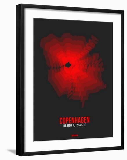 Copenhagen Radiant Map 3-NaxArt-Framed Art Print