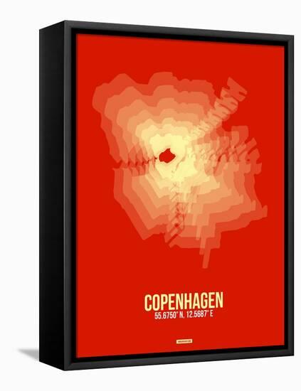 Copenhagen Radiant Map 4-NaxArt-Framed Stretched Canvas