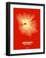 Copenhagen Radiant Map 4-NaxArt-Framed Art Print