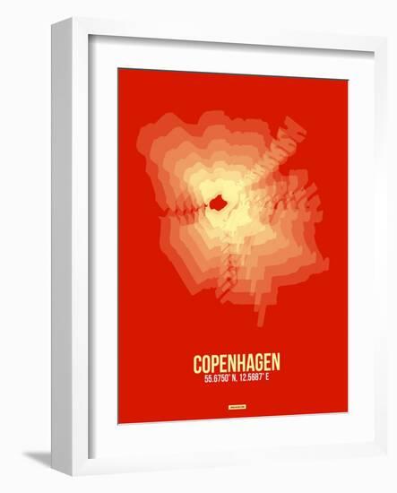 Copenhagen Radiant Map 4-NaxArt-Framed Art Print