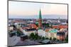 Copenhagen Skyline by Evening. Denmark Capital City Streets and Danish House Roofs. Copenhagen Old-aliaksei kruhlenia-Mounted Photographic Print