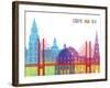 Copenhagen Skyline Pop-paulrommer-Framed Art Print