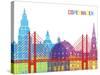 Copenhagen Skyline Pop-paulrommer-Stretched Canvas