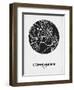 Copenhagen Street Map Black on White-NaxArt-Framed Art Print