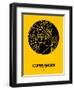 Copenhagen Street Map Yellow-NaxArt-Framed Art Print