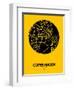 Copenhagen Street Map Yellow-NaxArt-Framed Art Print