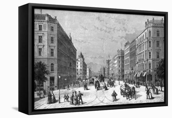 Copenhagen Street Scene-null-Framed Stretched Canvas