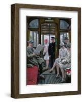 Copenhagen Tram-Paul Fischer-Framed Giclee Print