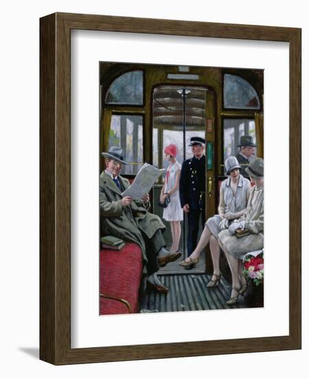 Copenhagen Tram-Paul Fischer-Framed Giclee Print