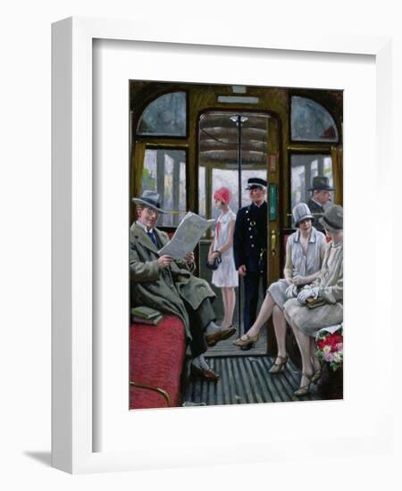 Copenhagen Tram-Paul Fischer-Framed Giclee Print