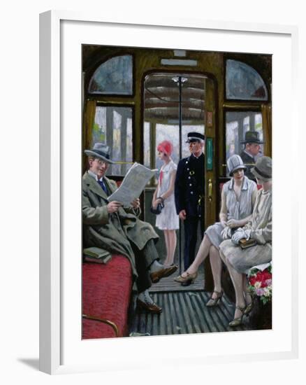 Copenhagen Tram-Paul Fischer-Framed Giclee Print